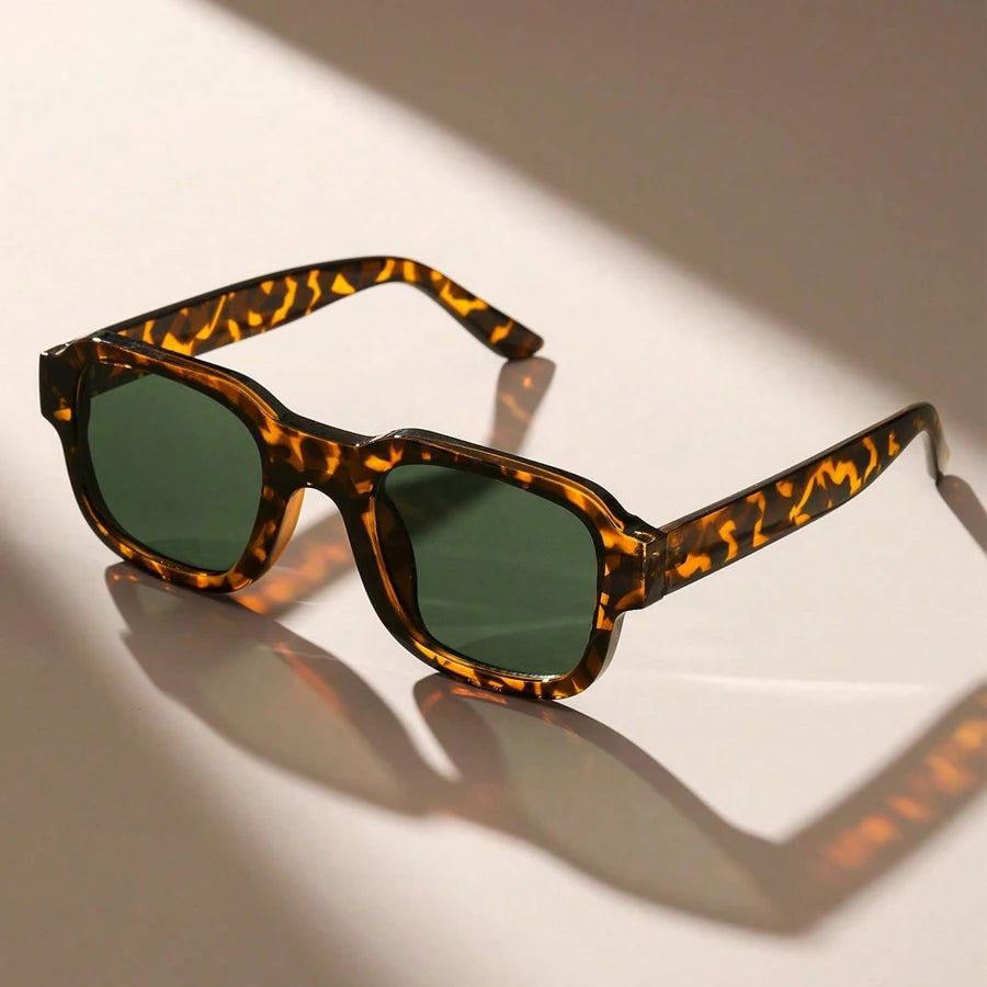 Retro Tortoise Shell Uv Protection Square Sunglasses on Luulla display picture 1