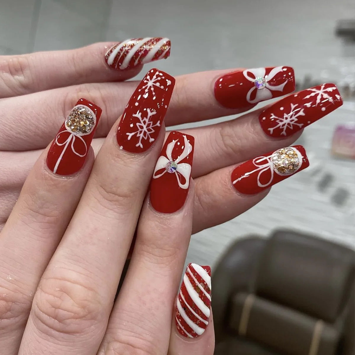 hoco nails for red dress Red acrylic nails coffin designs