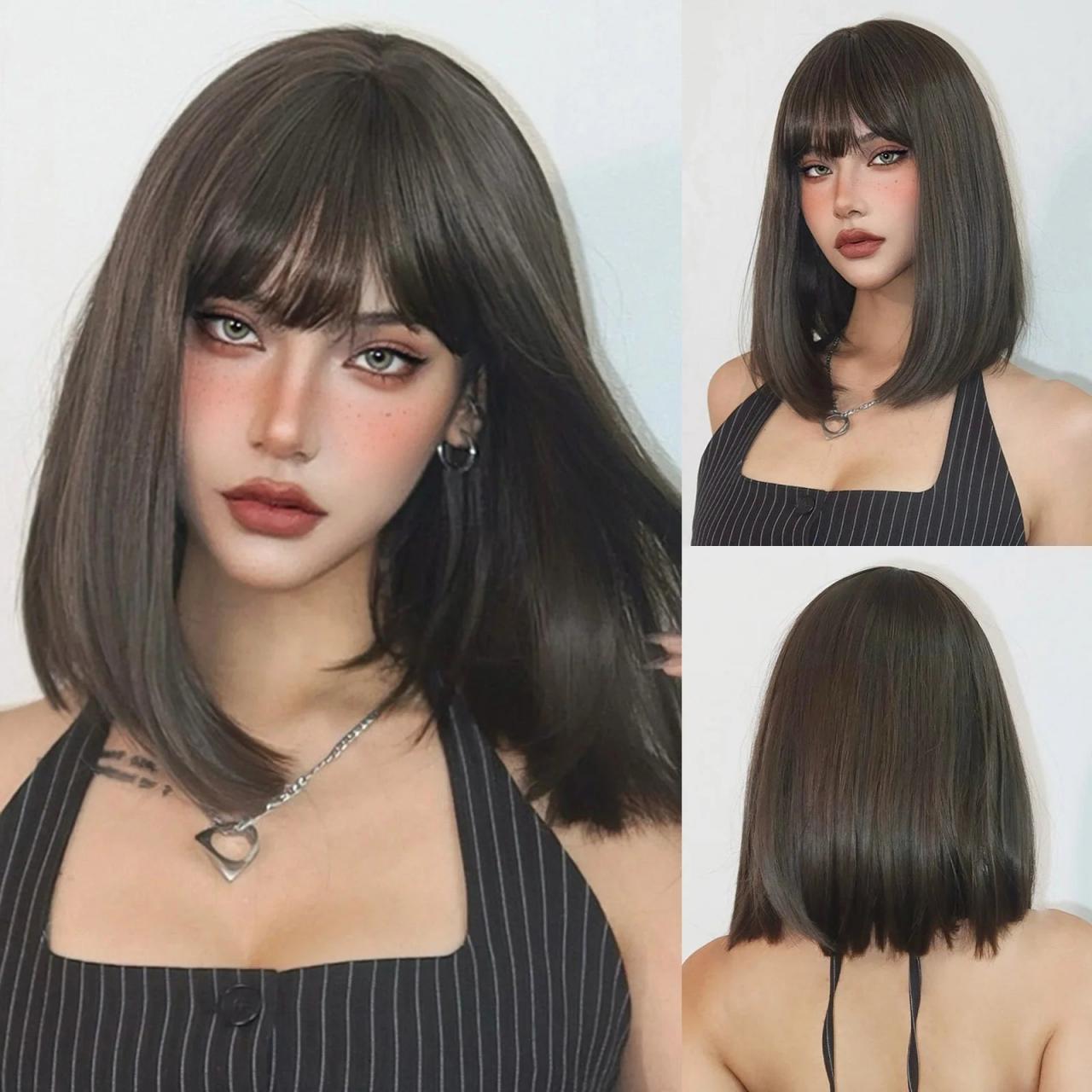 Dark Brown Beauty Bob Wig Montahna Short Bob Wig | Dark Brown Human Hair | Hairvivi main image 4