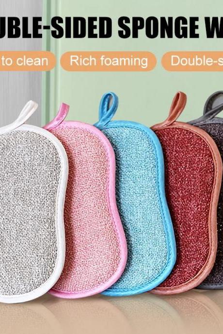 Multicolor Double-sided Sponge Wipes For Easy Cleaning