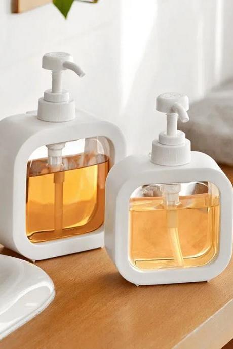 Square Modern Refillable Liquid Soap Dispenser Set