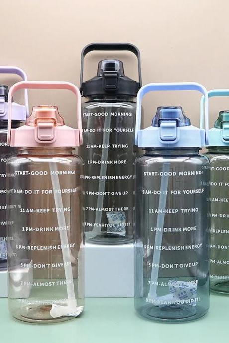 Motivational Time Marker Water Bottles With Carry Handle