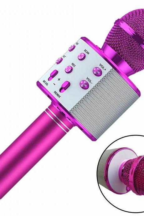 Wireless Bluetooth Karaoke Microphone With Led Lights