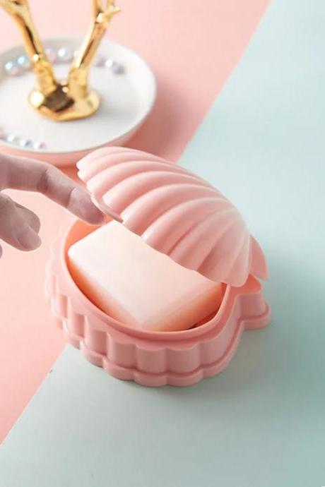 Scallop Shell Design Silicone Soap Dish Holder