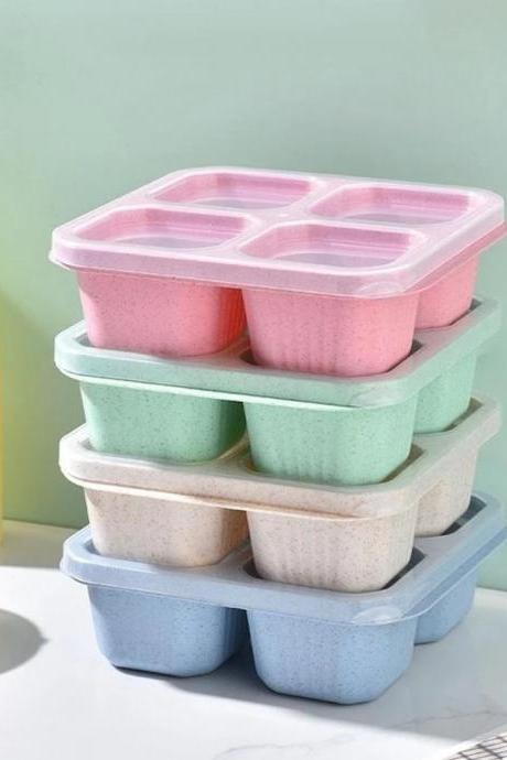 Eco-friendly Stackable Wheat Straw Meal Prep Containers