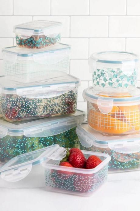 Decorative Airtight Food Storage Container Set - 10 Pieces
