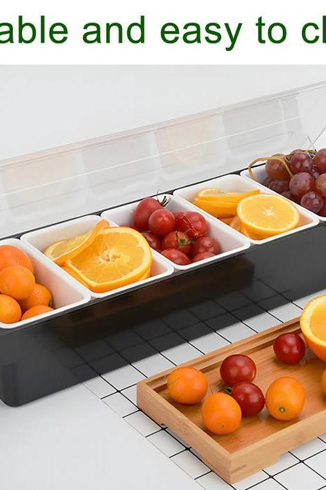 Modular Refrigerator Storage Containers With Clear Lid
