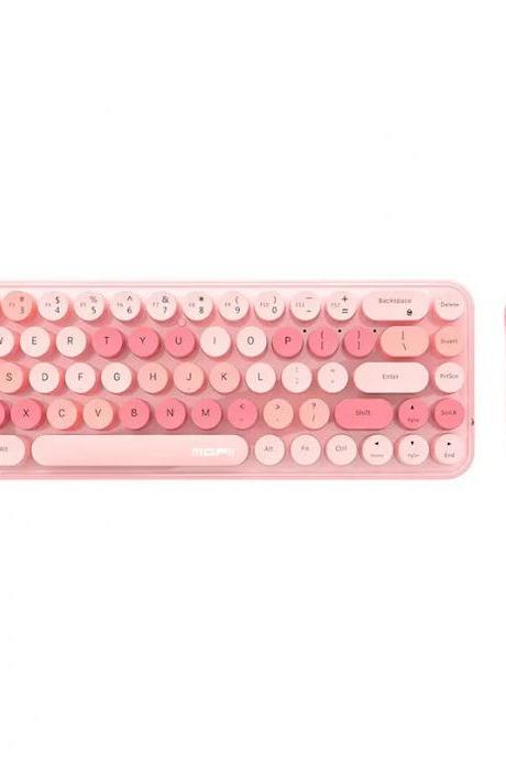 Wireless Pink Keyboard And Mouse Combo Compact Design