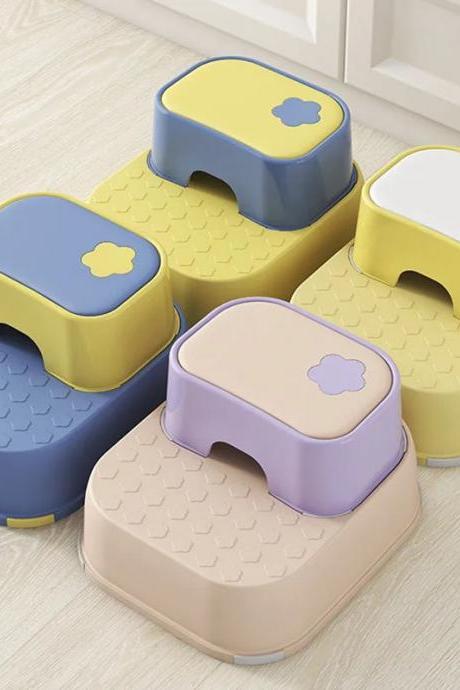 Anti-slip Two-step Stools For Children, Assorted Colors