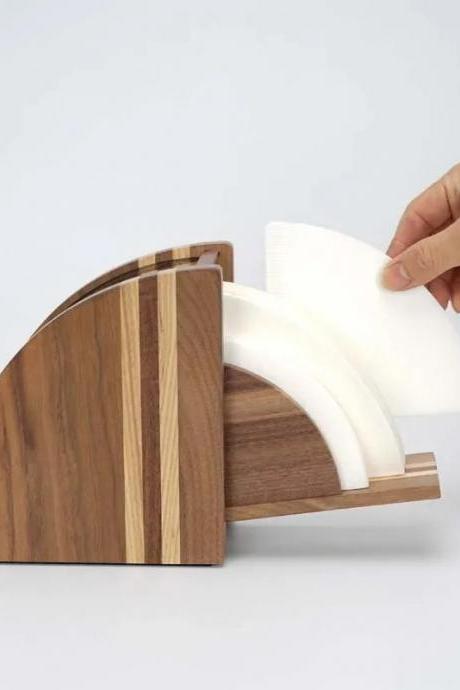 Wooden Napkin Holder Stand With Simple Modern Design