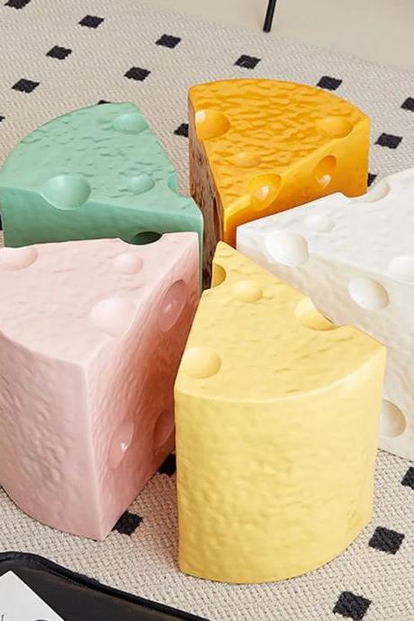 Colorful Cheese Wedge Shaped Novelty Door Stops