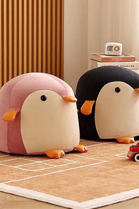 Cute Penguin Shaped Plush Childrens Room Chairs Set