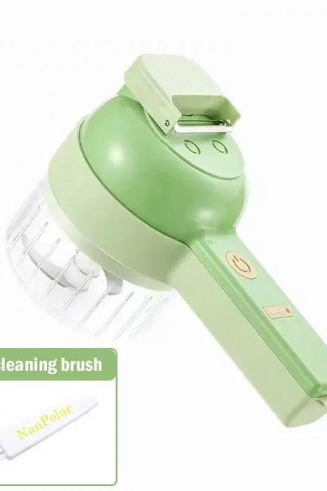 Handheld Electric Vegetable Chopper With Cleaning Brush