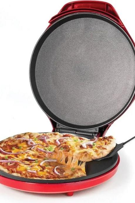 Non-stick Electric Pizza Maker With Durable Baking Pan