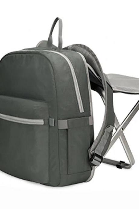 Multipurpose Backpack With Integrated Folding Chair For Outdoor