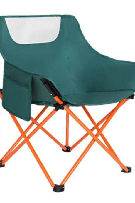 Portable Folding Camping Chair With Cup Holder Green