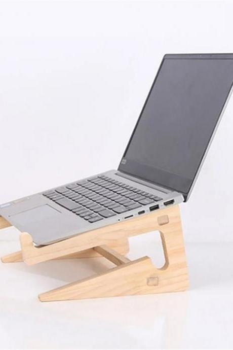 Adjustable Bamboo Laptop Stand With Ergonomic Design