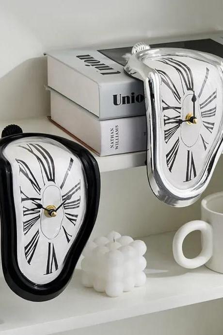Surreal Melting Distorted Wall Clock Decorative Art Piece