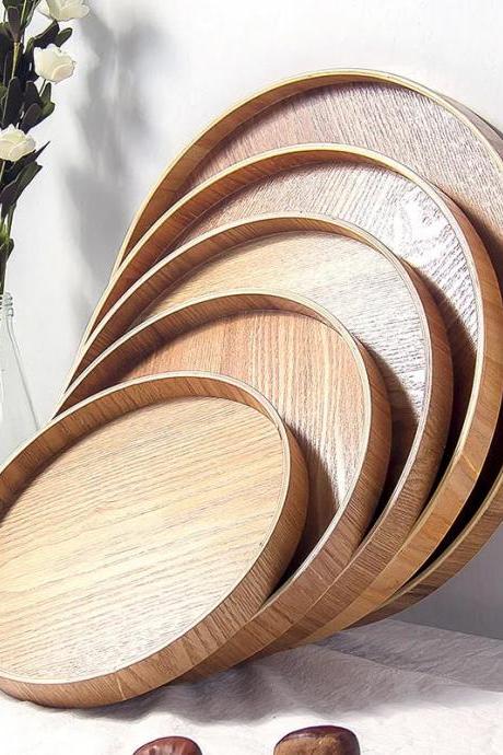 Elegant Wooden Serving Tray Set For Home Decor