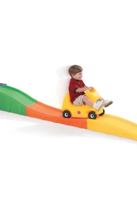 Kids Colorful Plastic Car Slide With Easy Climb Steps