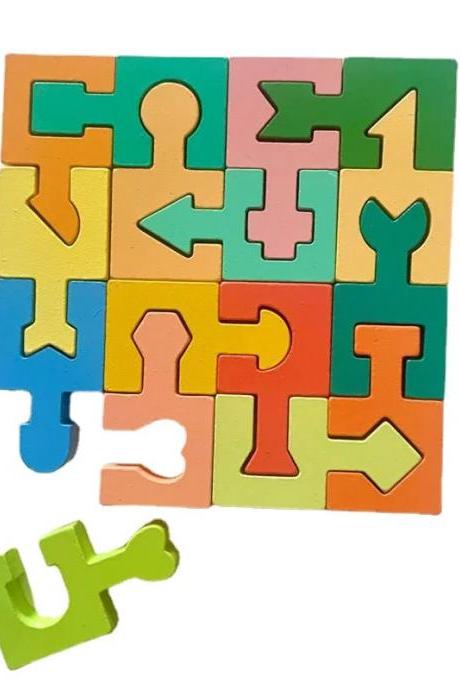 Colorful Wooden Tetris Puzzle Game For Kids