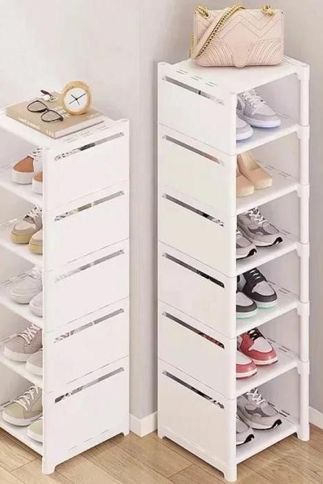 Slim Vertical Shoe Storage Cabinet Organizer Rack