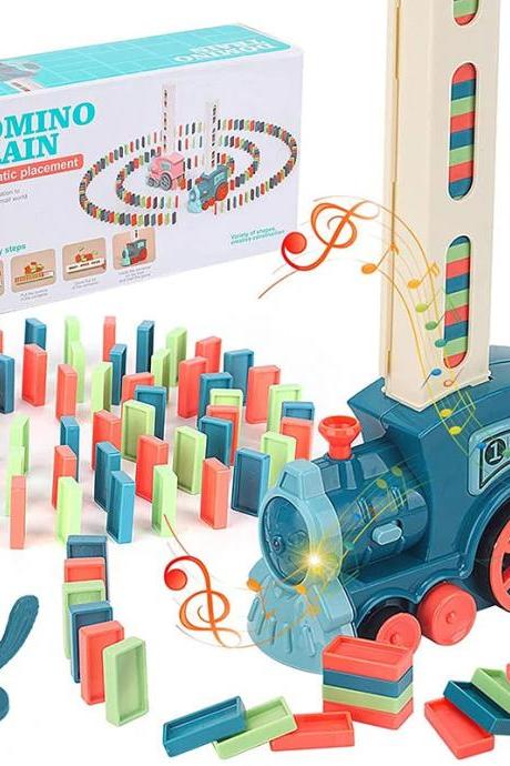 Colorful Automatic Domino Train Block Set Game