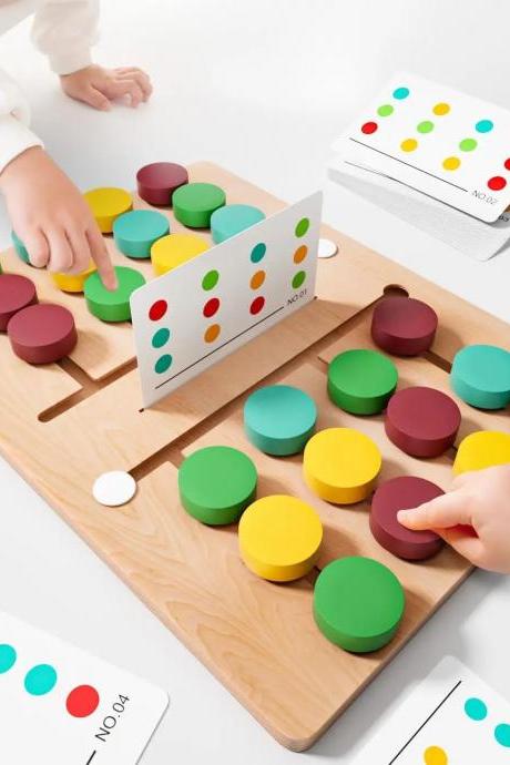 Colorful Wooden Memory Match Stick Board Game Kids