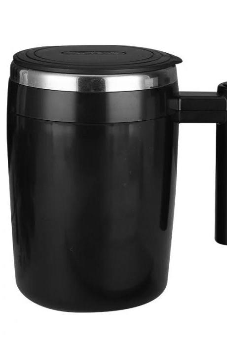 Insulated Stainless Steel Black Travel Mug With Lid