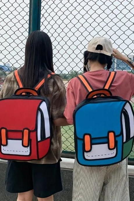 Colorful Cartoon Design Casual Backpacks For Everyday Use
