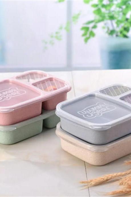 Eco-friendly Wheat Straw Lunch Box Containers Set