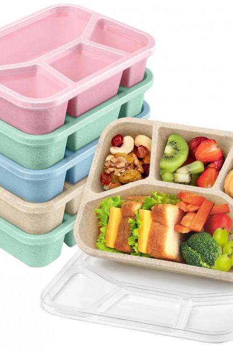 Stackable Bento Lunch Box Set With 3 Compartments