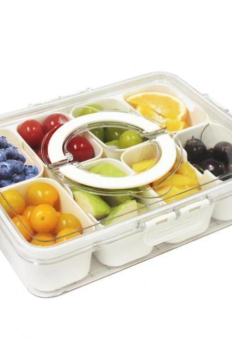 Bpa- Clear Fruit Organizer Box With Compartments