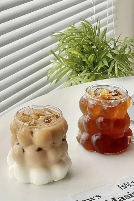 Novelty Glass Bear-shaped Mugs For Cold Beverages