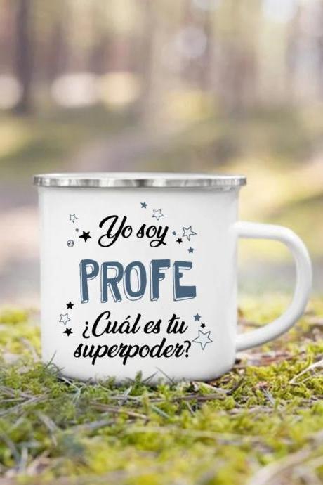 Yo Soy Profe Enamel Mug For Teachers - Inspirational