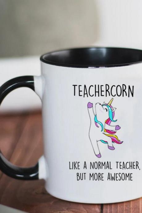 Teachercorn Unicorn Teacher Appreciation Novelty Mug