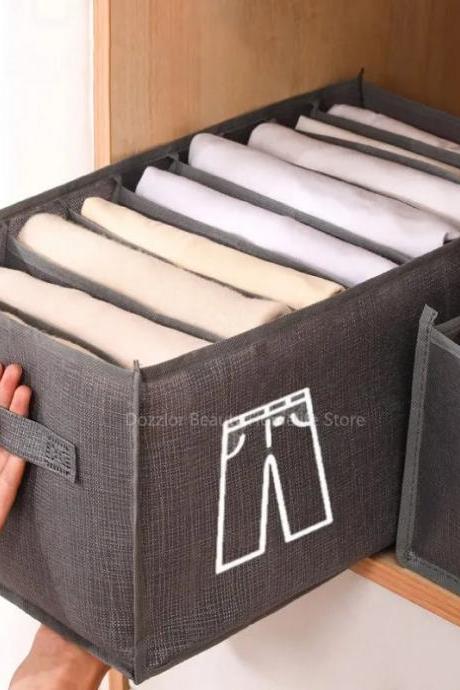 Foldable Closet Organizer Storage Box For Clothes Divider