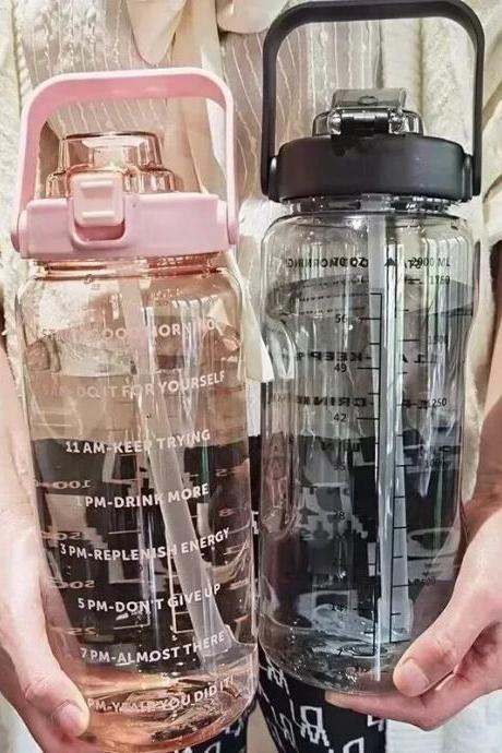 Motivational Time Marker Water Bottles 32oz Set