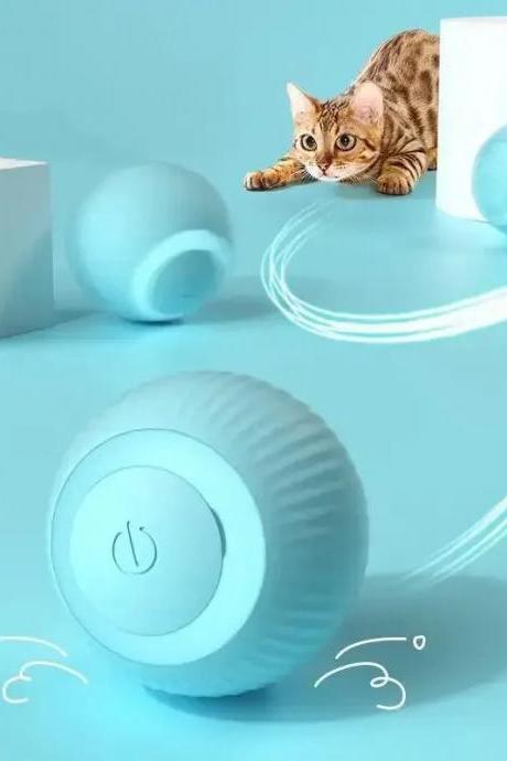 Interactive Automatic Cat Toy Ball Usb Rechargeable