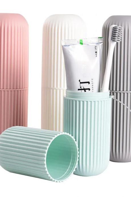 Portable Travel Toothbrush Holder And Toothpaste Container