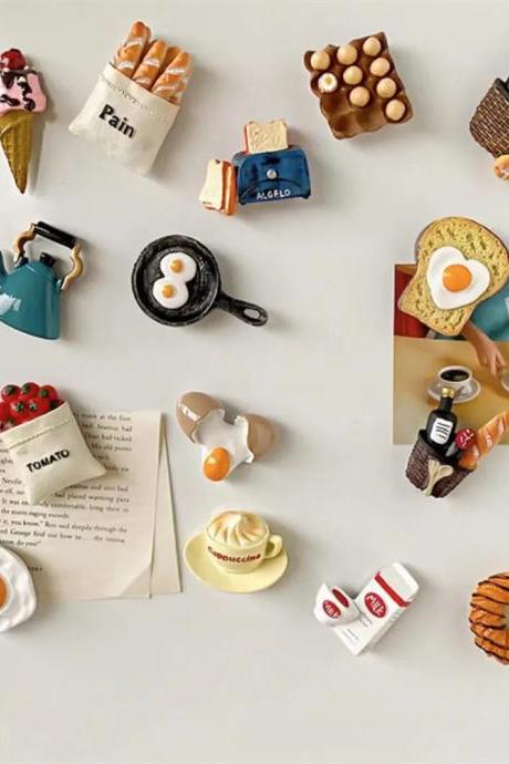 Miniature Food Magnets Kitchen Decor Set Of 11