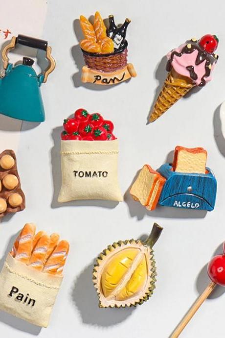 Novelty Miniature Food Themed Fashion Brooch Pins Set