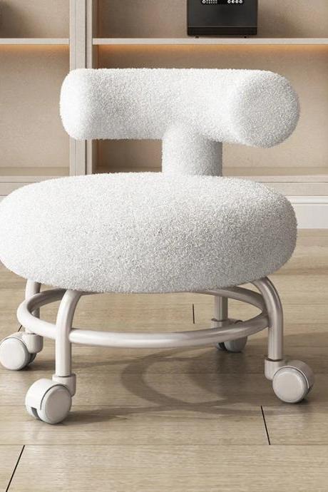 Plush Adjustable Armless Task Chair With Wheels