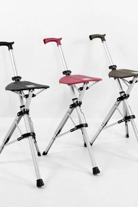 Portable Folding Tripod Stools With Adjustable Height