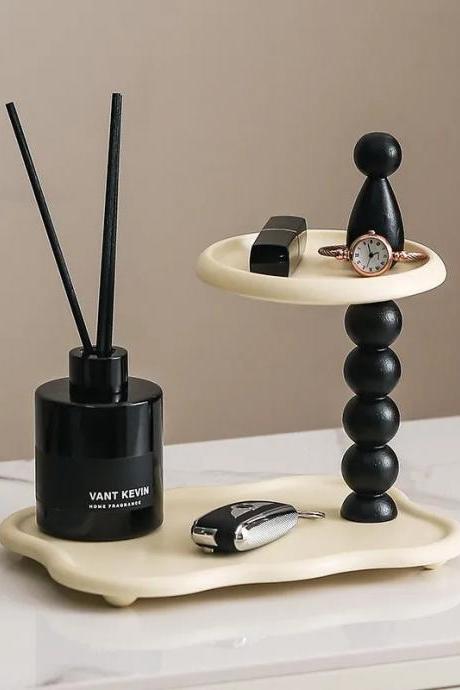 Modern Decorative Black Beads Watch Holder Stand