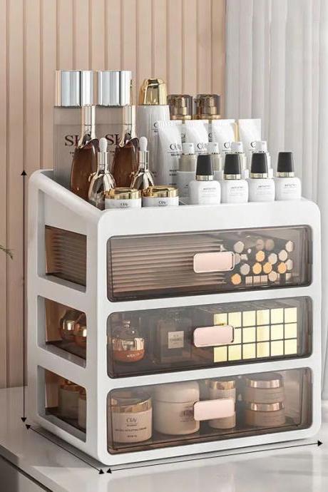 Modern Cosmetic Storage Organizer With Clear Drawers