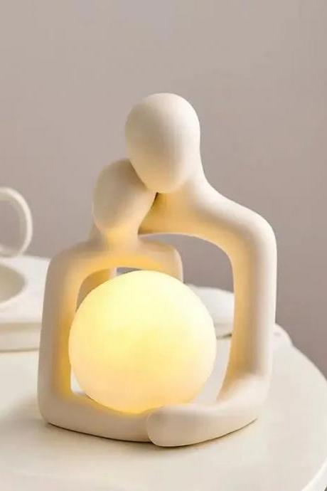 Abstract Human Figure Embrace Led Night Light Lamp