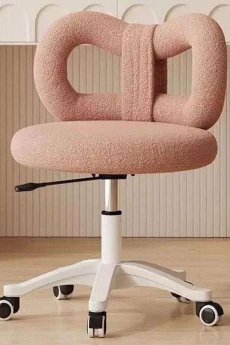 Adjustable Pink Ergonomic Desk Chair With Lumbar Support