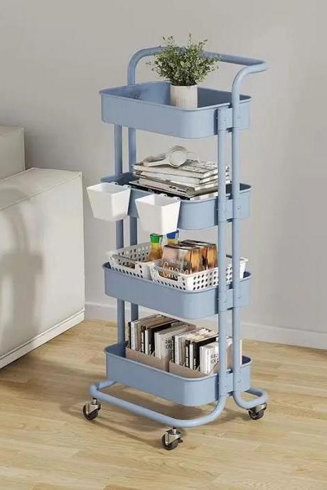 3-tier Rolling Utility Cart Organizer With Wheels
