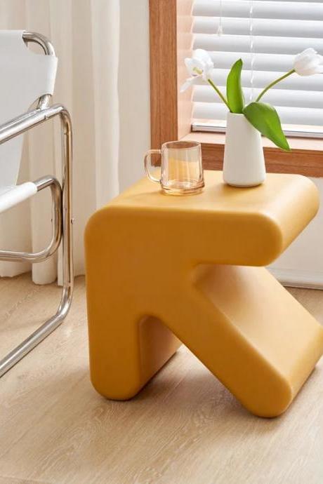 Modern Minimalist Yellow Side Table With Elegant Design